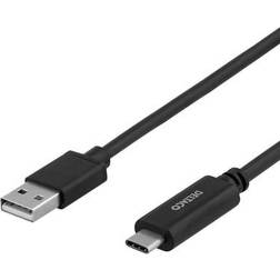 Deltaco USB 2.0 A - USB C M-M 1m