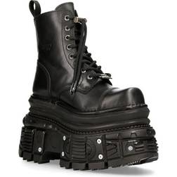 New Rock Military Boots - Black