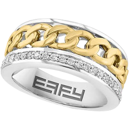 Effy Chain Link Ring - Gold/Silver/Sapphire