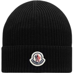 Moncler Cotton Beanie - Black