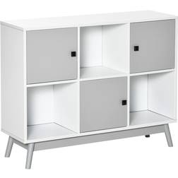 Homcom 6 Storage Cubes Grey Book Shelf 75cm