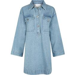Neo Noir Paras Denim Dress - Smoke Blue