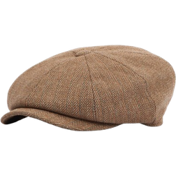 Barbour Fyne Tweed Baker Boy Cap - Sand