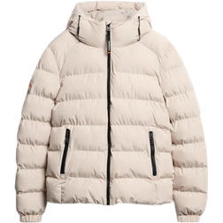 Superdry Herren Sports Steppjacke mit Kapuze Beige