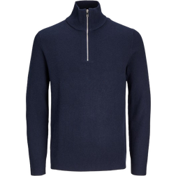 Jack & Jones Jjeperfect Knit Half Zip Sn Blauw