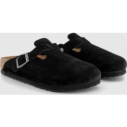 Birkenstock Boston Clogs - Black Suede