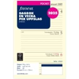Filofax Kalendersats 2025 Dagbok Pocket Vecka Uppslag SE Filofax