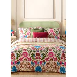 Furn Curious Lotus Set Super King Duvet Cover Orange, Pink, Multicolour, Blue, Green