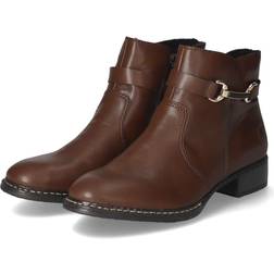 Rieker Buckle-Detail Flat-Heeled Ankle Boots - Brown