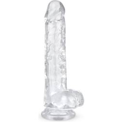 Easytoys Jelly Dildo with Balls 19cm genomskinlig