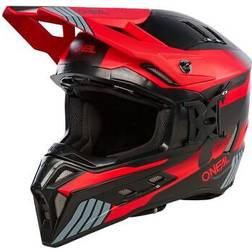 O'Neal Oneal EX-SRS Hitch Motocross Helm, schwarz-grau-rot, Größe für Männer