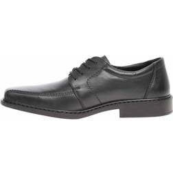 Rieker Square Toe Leather Shoes - Black
