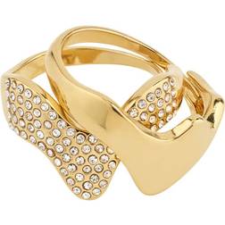 Pilgrim Connect Ring 18 kt - Brass/Gold