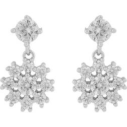 Snö of Sweden Trinnie Small Pendant Earring - Silver/Clear