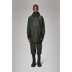 Rains Cargo Long Jacket - Green
