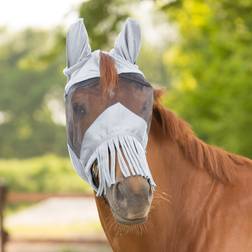 Waldhausen Fluemaske Med Ører Og Frynser - Sølvgrå