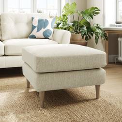 Dunelm Sven Chunky Chenille Footstool White Sand Foot Stool