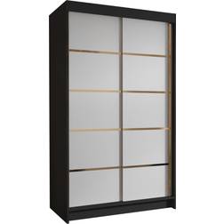 Mirjan24 100 x 200 cm Vit Svart Garderob