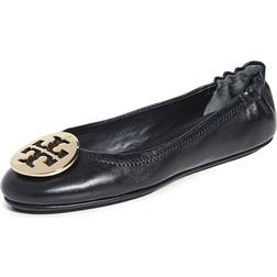 Tory Burch Minnie Travel Ballet With Metal Logo - Black