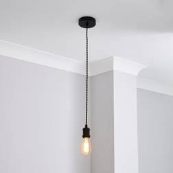 Dunelm Charlie Industrial Flex Black Pendant Lamp 11cm