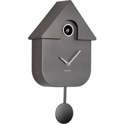 Karlsson Modern Cuckoo Metallic Dark Grey Väggklocka 22cm