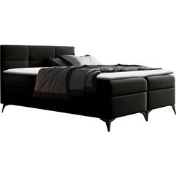 Mirjan24 Leckersbo Kontinentalsäng 200x200 cm Svart Sängpaket