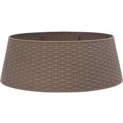 vidaXL Julgranskrage Brun Ø65x23 cm Plast Julgransmatta