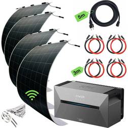 Anker Ultraleicht Balkonkraftwerk 1240W mit Speicher 4 leichte Solarmodule (nur 5kg) Solarbank 2 PRO Steuerungseinheit mit WLAN integriert anschlussfertig