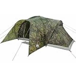vidaXL 6-Personers Kuppeltelt Vandtæt Camouflage