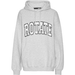 ROTATE Birger Christensen Heavy Sweat Hoodie - Light Grey Melange