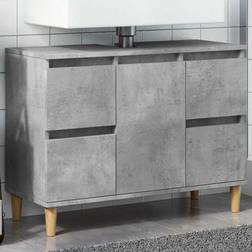 vidaXL Servantskap Betonggrå 80 x 33 x 60 cm