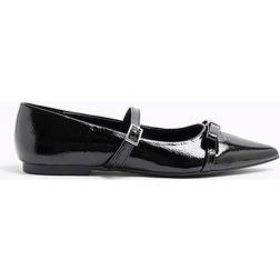 River Island Patent Bow Mary Jane Shoes - Black