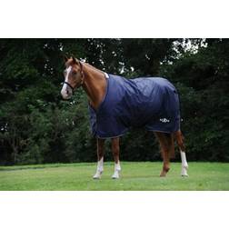 Saxon Defiant 600D Standard Neck Medium Turnout Rug - Navy/White