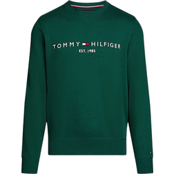 Tommy Hilfiger Logo Embroidery V-Neck Jumper - Ornamental Green