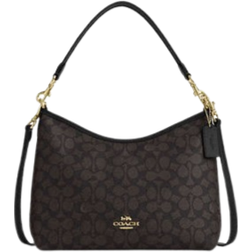 Coach Laurel Shoulder Bag In Signature Canvas - Gold/Walnut/Black