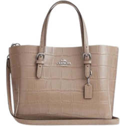 Coach Outlet Mollie Tote Bag 25 - Novelty Leather/Silver/Stone