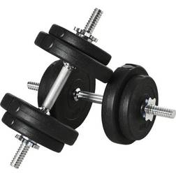 Homcom Adjustable Dumbbells Hand Weight Set 20kg