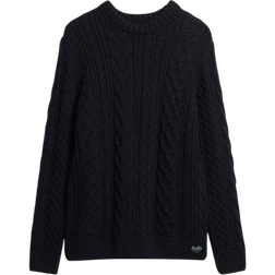 Superdry Jacob Cable Knit Jumper - Eclipse Navy