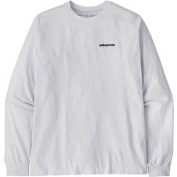 Patagonia Men's Long Sleeved P 6 Logo Responsibili Tee - White