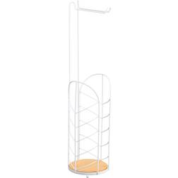 Leaf Leaf Bamboo Toilet Roll Holder White