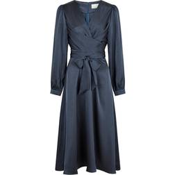 Neo Noir Rimini Heavy Sateen Dress - Midnight Blue