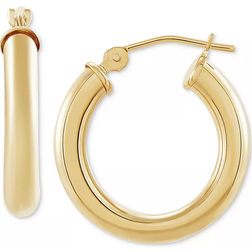 Macy's Polished Thin Tube Hoop Earrings - Gold