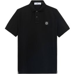 Stone Island Logo Polo Shirt - Black