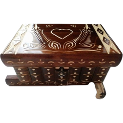 Magic Puzzle Box Magic Ring Holder Adventure Jewelry Box - Brown