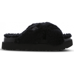 UGG Fuzz Sugar Cross Slide - Black