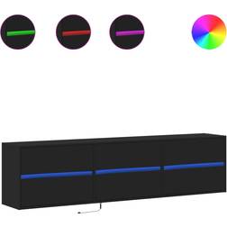 vidaXL 3307934 Black TV-bord 180x45cm