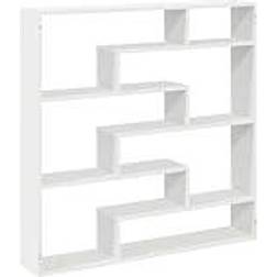 vidaXL Cube 7 Compartments White Wall Shelf 100cm