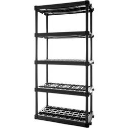 Plano Heavy Duty Black Shelving System 91.4x185.4cm