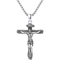 Zippice Religious Amulet Necklace - Silver/Transparent