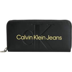 Calvin Klein Portemonnee Met Labelprint - Zwart